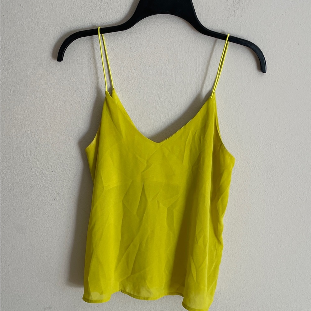Mulaya Yellow Spaghetti Strap Top S